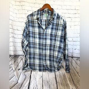 SOUTHBAY. Blur plaid button down. Size XL